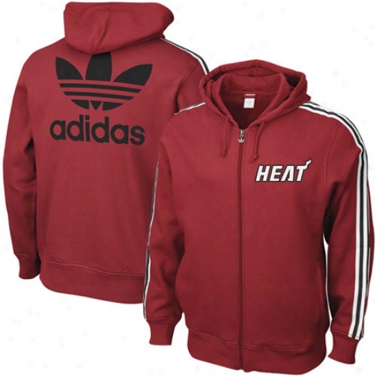 Heat Sweatshirts : Adidas Heat Red Court Series Full Zip Sweatshirts