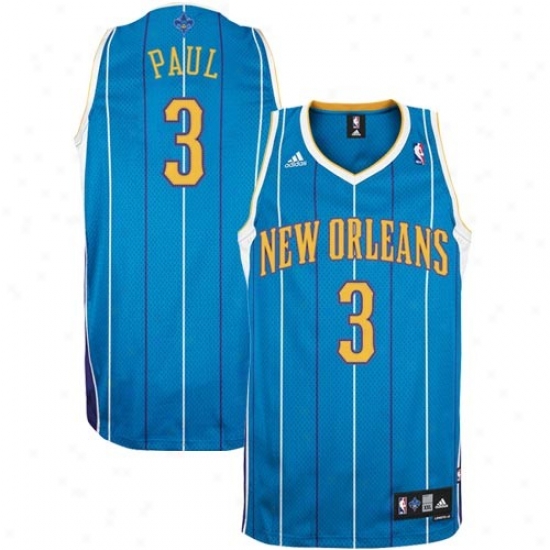 Hornets Jersey : Adidas Hornets #3 Chris Paul Teal Road Swingman Basketball Jersey