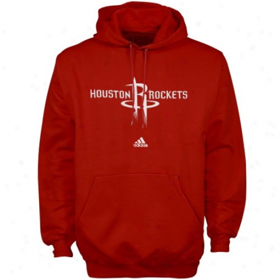 Houston Rocket Sweatshirts : Adidas Houston Rocmet Red Fhll Primary Logo Sweatshirts
