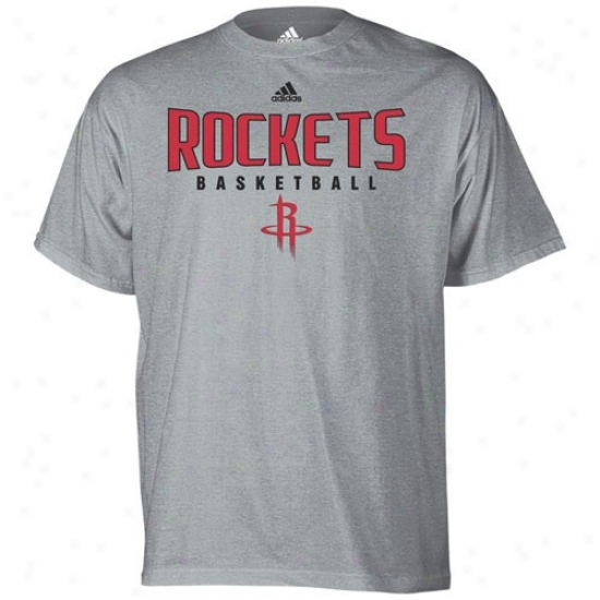 Houston Rocket T-shirt : Adidas Houston Rocket Ash Absolute T-shirt