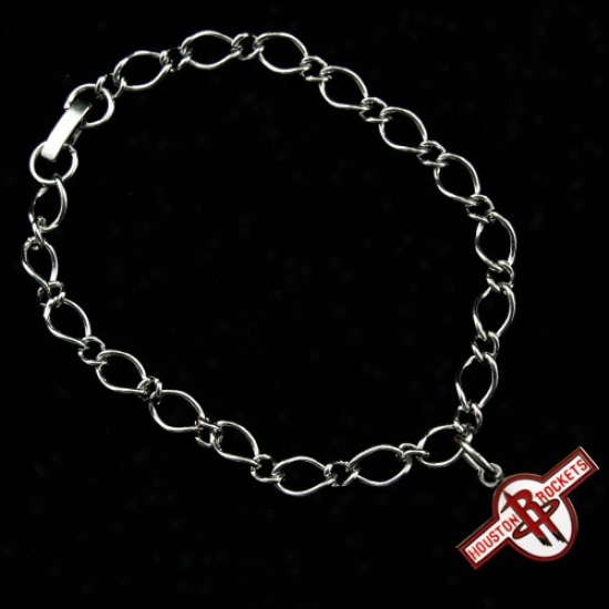 Houston Rockets Ladies Si1ver-tone Charm Bracelet