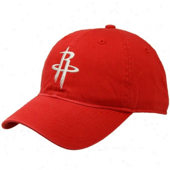 Houston Rockets Merchandise: Adidas Houston Rockets Red Basic Logo Slouch Hat