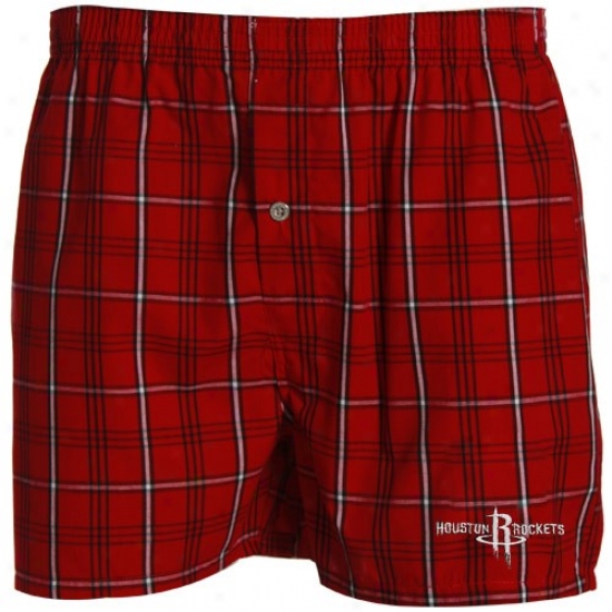 Houston Rockets Red Plaid Grnuine Boxer Shorts