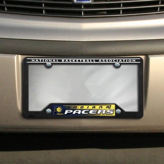 Indiana Pacers Black Plastiic License Plate Frame