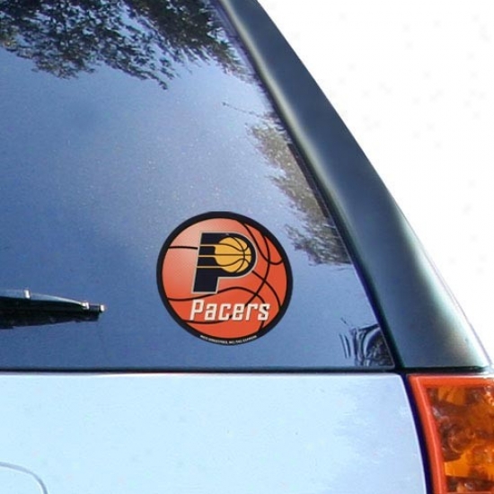Indiana Pacers Round Vinyl Basketball Decal