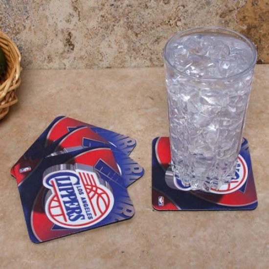 Los Angeles Clippers 4-pack Sublimated Logo Neoprene Coaster Set