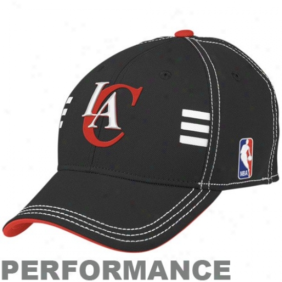 Los Angeles Clippers Caps : Adidas Los Angeles Clippers Black Official Draft Day Performance Stretch Fit Caps