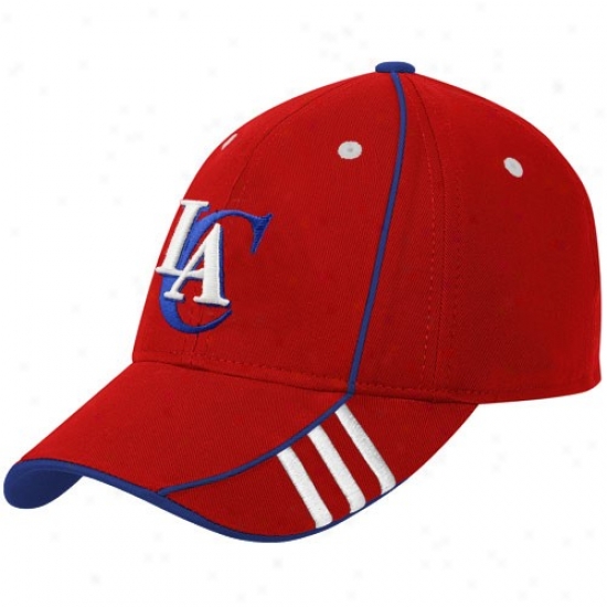 Los Angeles Clippers Gear: Adidas Los Angelss Clippers Red Official Team Adjustable Hat