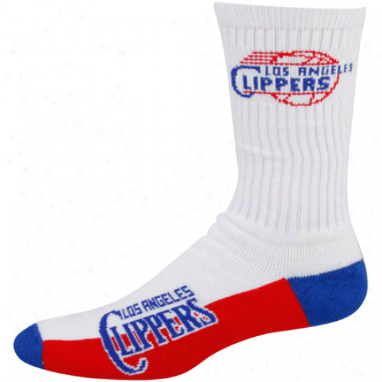 Los Angeles Clippers White Tri-color Team Logo Tall Socks
