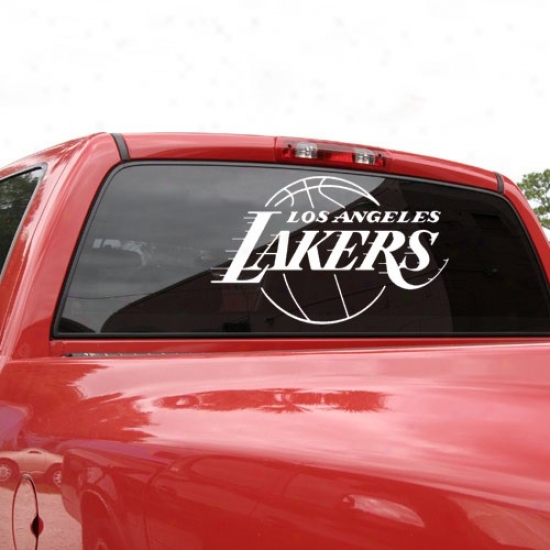 Los Angeles Lakers 18x18 White Logo Decal