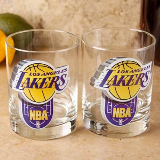 Los Angeles Lakers 2-pack Enhanced Hi-def 14oz. Executory Rocks Glass