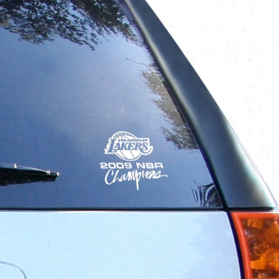 Los Angeles Lakers2 009 Nba Champions 5'' X 6'' Small Window Graphic Decal