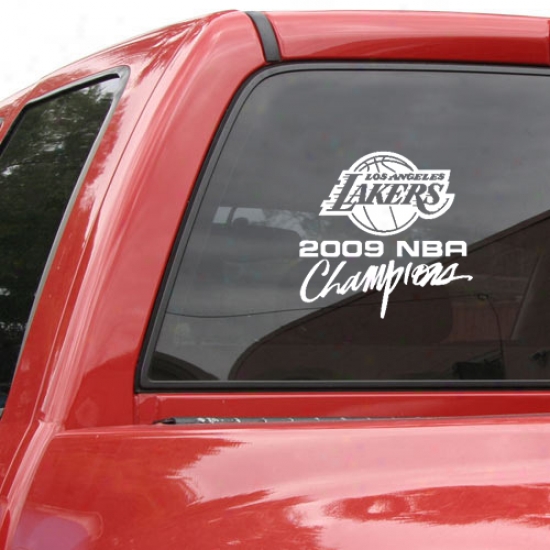 Los Angeles Lakers 2009 Nba Champions 8'' X 9'' Large Window Graphic Decal
