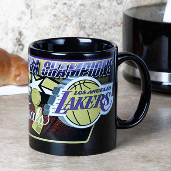 Los Angeles Lakers 2010 Nba Champions Black 11oz. Sublimated Mug