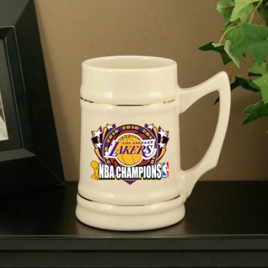 Los Angeles Lakers 2010 Nba Championd Natural 24oz. Ceramic Stein
