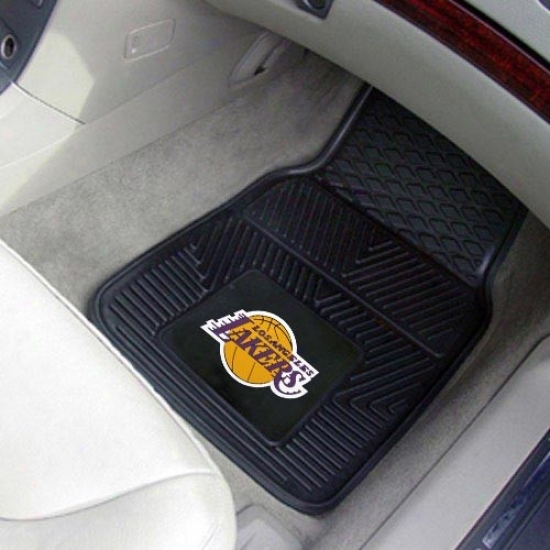 Los Angeles Lakers Black 2-piece Vinyl Car Mat Set