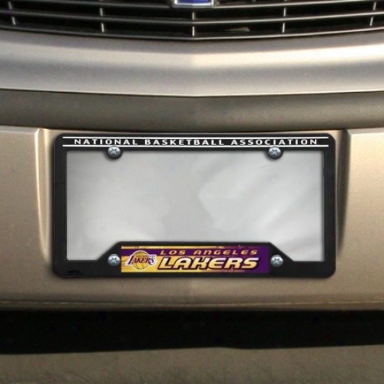 Los Angeles Lakers Black Plastic License Plate Frame