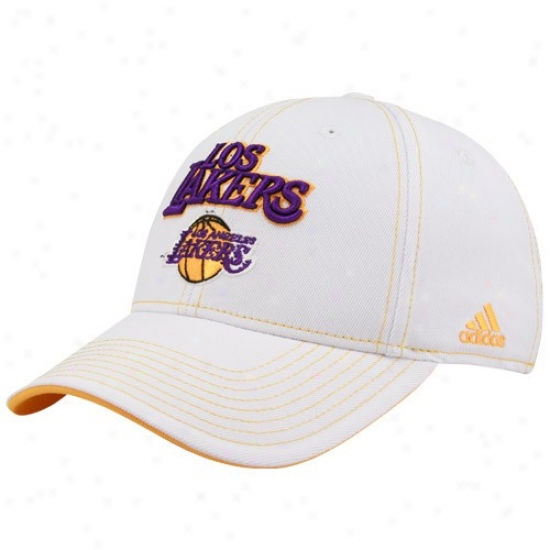 Los Angeles Lakers Cap : Adidas Los Angees Lakers White Latin Night Cap