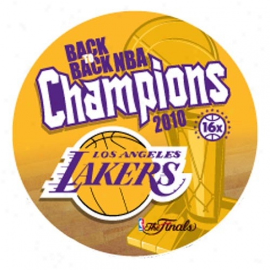 "los Angeles Lakers Hats : Los Angeles Lakers 2010 Nba Champions Back-to-back Champs 3"" Round Button"