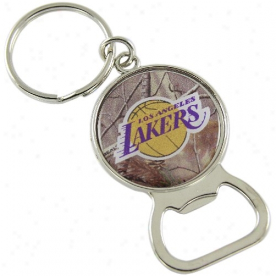 Los Angeles Lakers Actual Tree Camo Bottle Opener Keychain