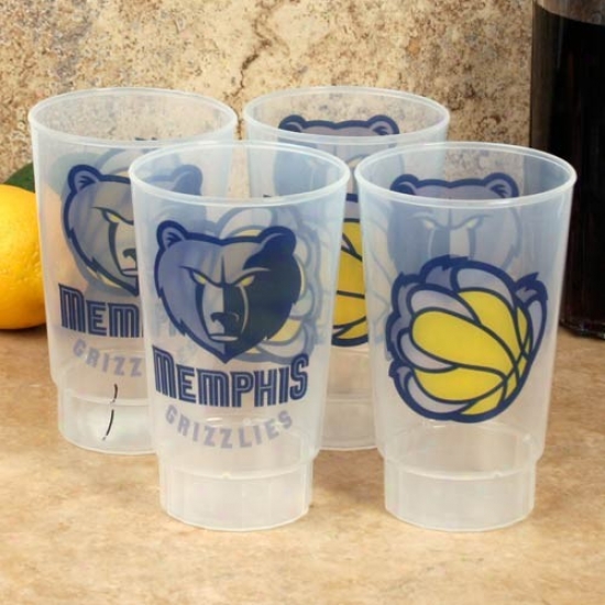 Memphis Geizzlies 4-pack 16oz. Plastic Cups