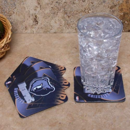 Memphis Grizzlies 4-pack Sublimated Logo Neoprene Coaster Set