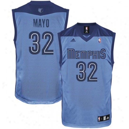Memphi sGrizzlies Jersey : Adidas Memphis Grizzlies #32 O.j. Mayo Livht Blue Replica Basketball Jersey