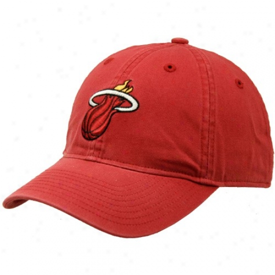 Miami Heat Mechanism: Adidas Miami Heat Red Basic Logo Slouch Hat