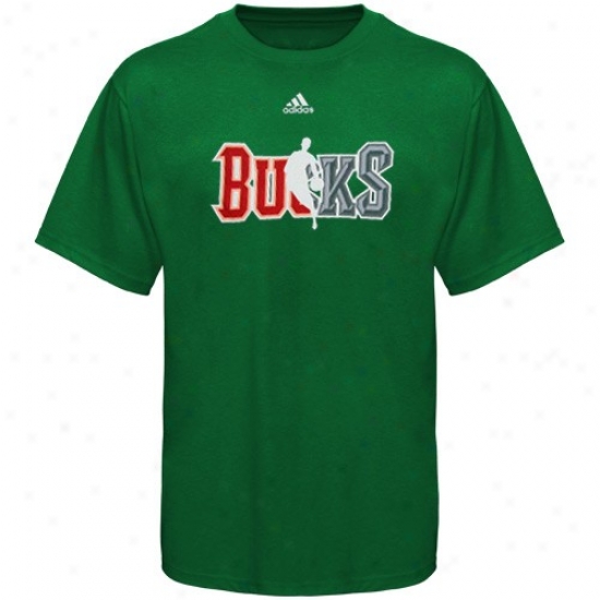 Milwaukee Buck T Shirt : Adidas Milwaukee Buck Green 2010 Draft Dribbler T Shirt