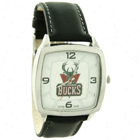 Milwaukee Buck Watches : Milwaukee Buck Retro Watches W/ Leather Band