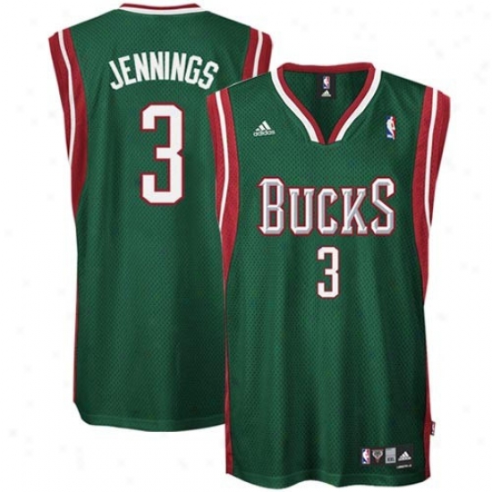 Milwaukee Bucks Jerseys : Adidas Milwaukee Bucks #3 Brandon Jennings Youth Green Swinmgan Replica Jerseys