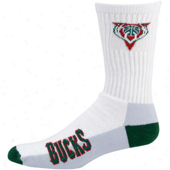 Milwaukee Bucks White Tri-color Team Logo Tall Socks