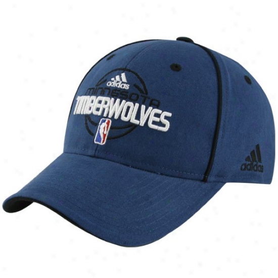 Minnesota Timberwolves Caps : Adidas Minhesota Timberwolvss Navy Blue Authoritative Team Adjustable Caps