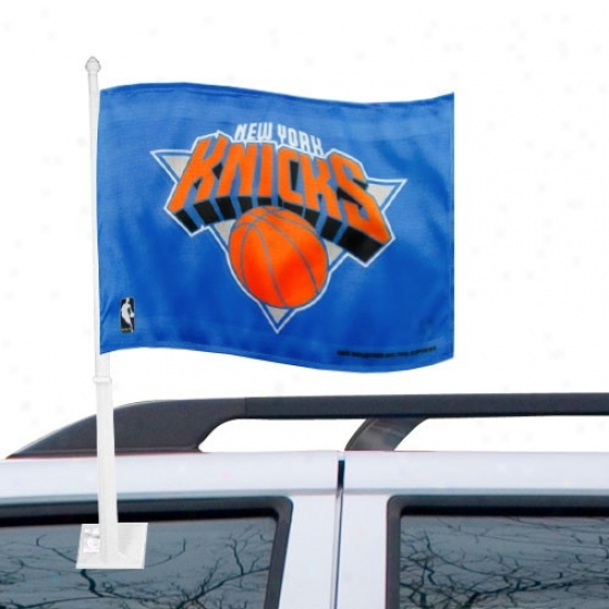 N. Y. Knicks Flags : N. Y. Knicks Royal Blue Car Flags