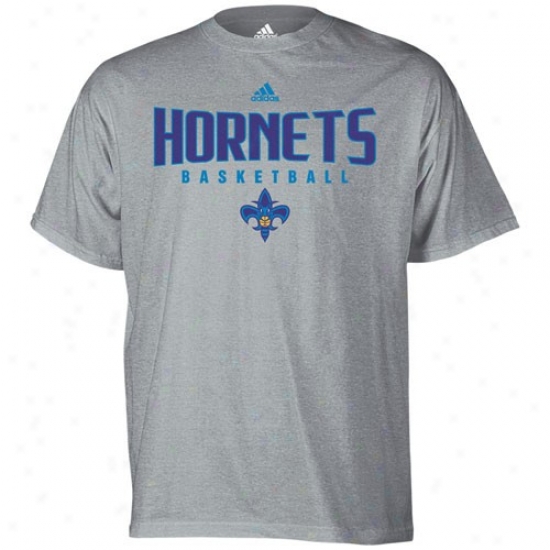 New Orleans Hornet Tshirts : Adidas New Orleans Hornet Ash Absolute Tshirts