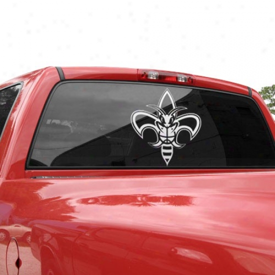 New Orleans Hornets 18'' X 18'' White Logo Decal