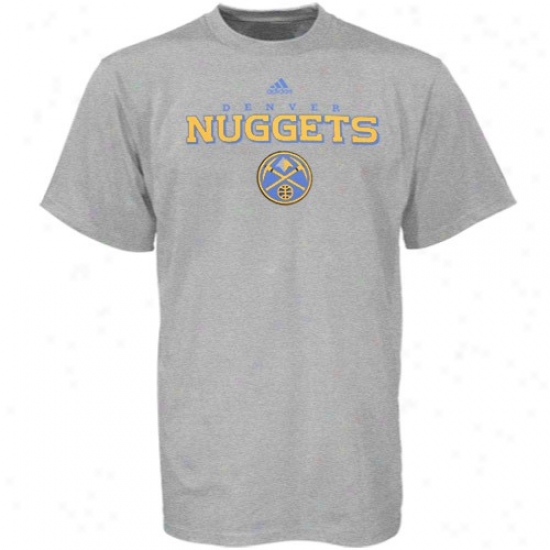 Nuggets Tshirt : Adidaq Nuggets Ash True Court Tshirt