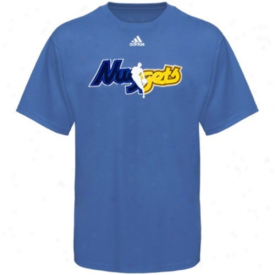 Nuggets Tshirts : Adidas Nuggets Light Blue 2010 Draft Dribbler Tshirts