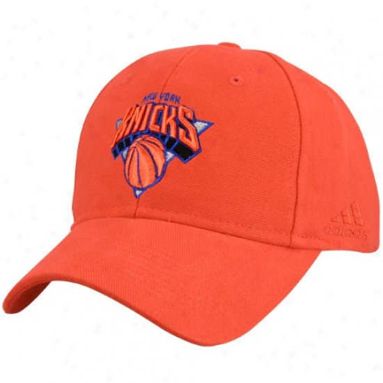 N.y. Knicks Cardinal's office : Adidas N.y. Kicks Orange Basic Logo Adjustable Hat