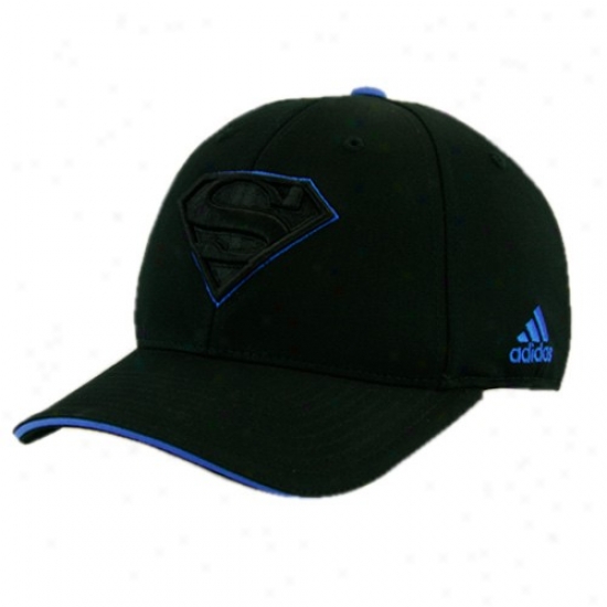 Orlando Magic Caps : Adidas Orlando Magic #12 Dwight Howard Supermam Logo Black Tonal Flex Caps