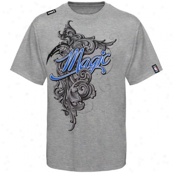 Orlando Magic Shirts : Orland Magic Ash Scroll Shirts