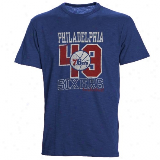 Philadelphia 76er Attire: Banner '47 Philadelphia 76er Youtn Heather Blue Point Guard T-shirt