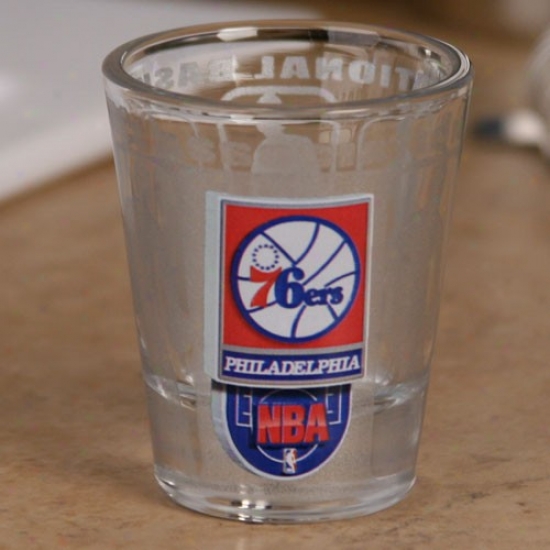 Phuladelphia 76ers 2 Oz. Enhanced High Definition Shot Glass