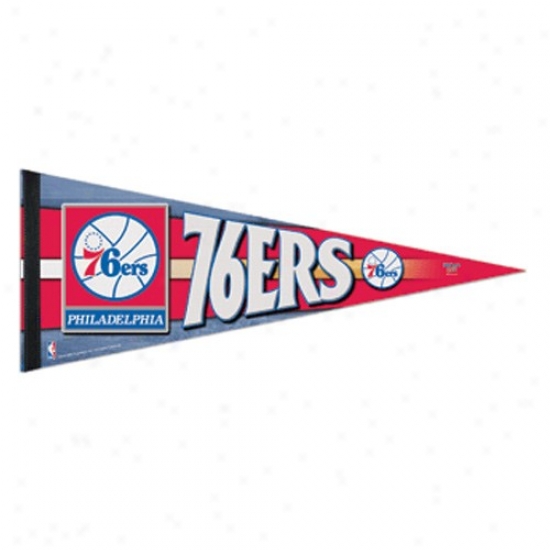 Philadelphia 76ers Red 12'' X 30'' Premium Felt Pennant