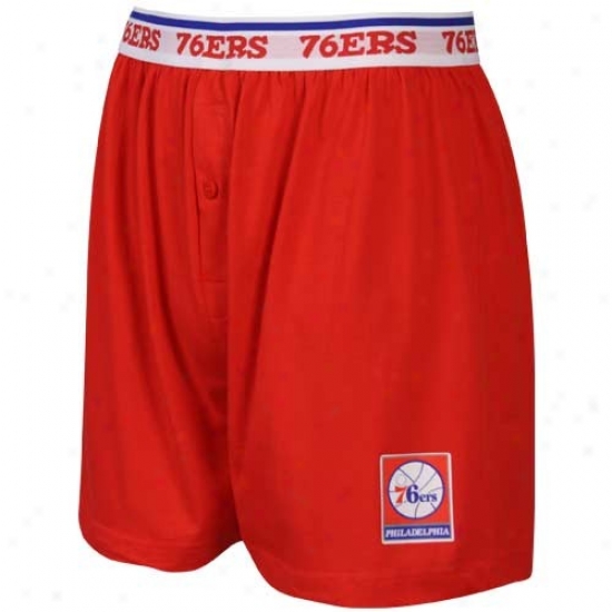 Philadelphia 76ers Red Team Logo Boxer Shorts