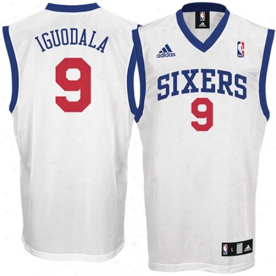 Philly 76et Jersey : Adidas Philly 76er #9 Andre Iguodala Pale Replica Basketball Jersey