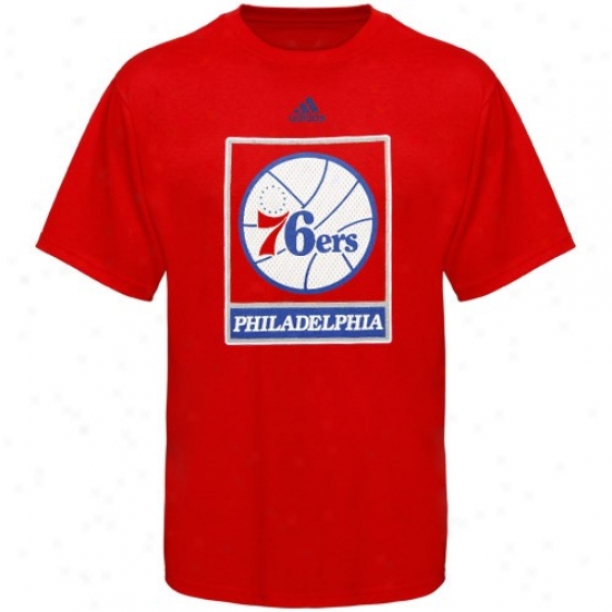 Philly 763rs Shirt : Adidas Philly 76ers Red Mesh Logo Shirt