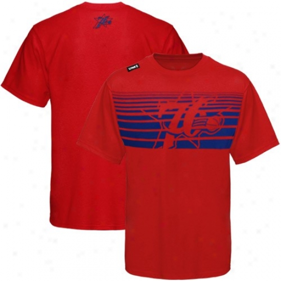 Philly 76ers Shirts : Philly 76ers Red Slash Graphic Shirts