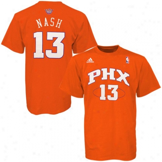 Phoenix Sunshine Tshirts : Adidas Phoenix Sunshine #13 Steve Nash Orange Net Player Tshirts