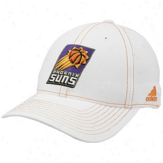 Phoenix Suns Hats : Adidas Phoenix Suns White Team Logo Structured L/xl Flex-fit Hats